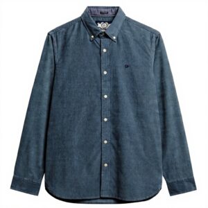 Camicia classica Superdry uomo coste blu collo button-down