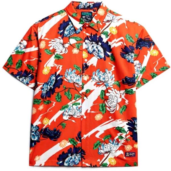 Camicia Superdry Uomo Felpa Manga Corta Floreale