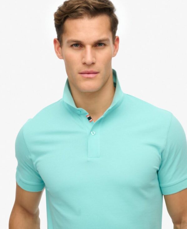 Superdry Polo City Pique Uomo Aqua Sky Turquoise XXL-2