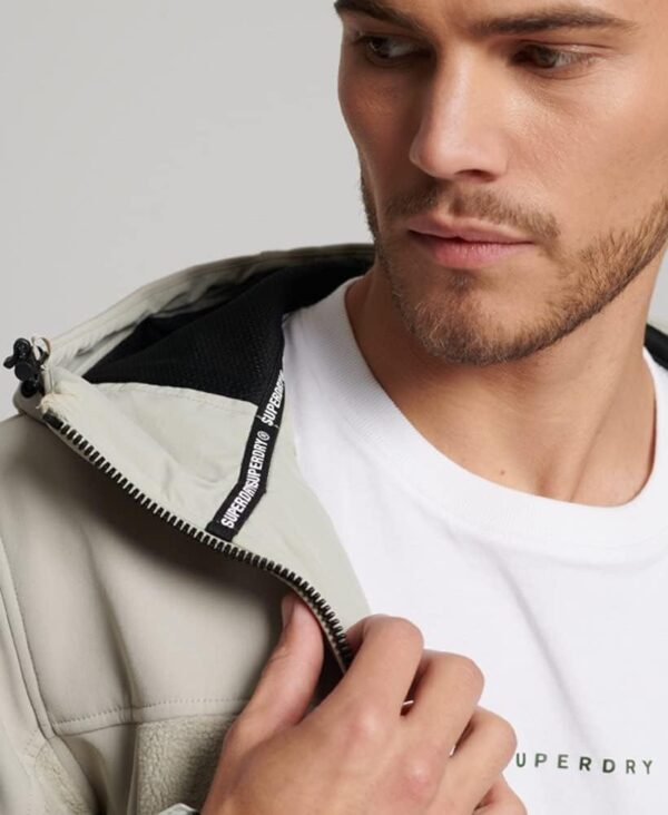 Superdry Code Hybrid Trekker Jacket Uomo Impermeabile Grigio-2