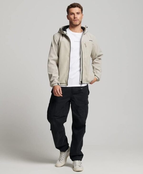 Superdry Code Hybrid Trekker Jacket Uomo Impermeabile Grigio-4