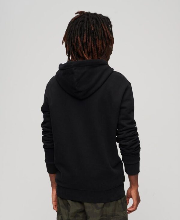 Superdry Core Logo Hoodie Uomo Felpe con Cappuccio Nero-1