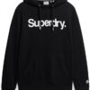 Superdry Core Logo Hoodie Uomo Felpe con Cappuccio Nero-4