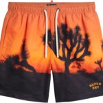 Superdry Costumi Uomo Arancio Poliestere M3010233A-0
