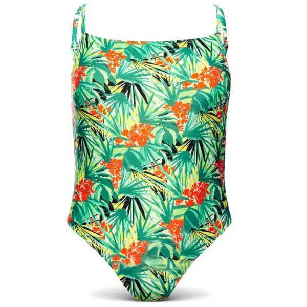 Costume intero Superdry donna Green Print mare piscina