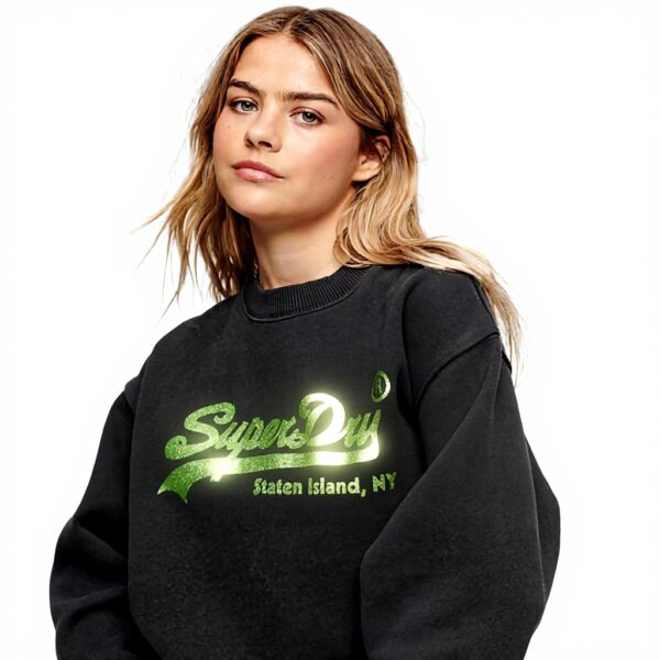 Maglia di Tuta Donna Superdry Embellished VL Crew Nero