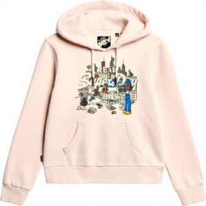 Felpe Superdry Rosa Donna Cotone Felpe con Cappuccio