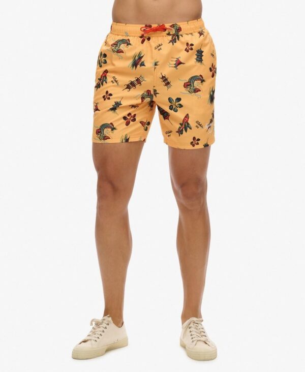 Pantaloncini da bagno Superdry stampa hawaiana uomo-6
