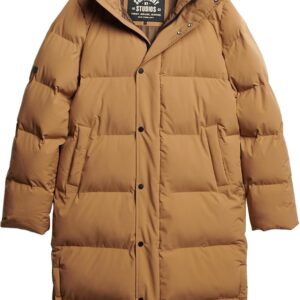 Superdry Longline Hooded Puffer Coat Giacca Uomo Nero-0