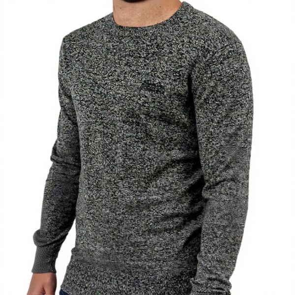 Maglione Superdry Uomo Grigio Girocollo Cotone Leggero