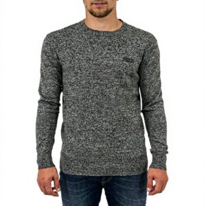 Maglione Superdry Uomo Grigio Girocollo Cotone Leggero