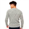 Maglione Uomo Superdry Grigio Maglia Trecce Essential