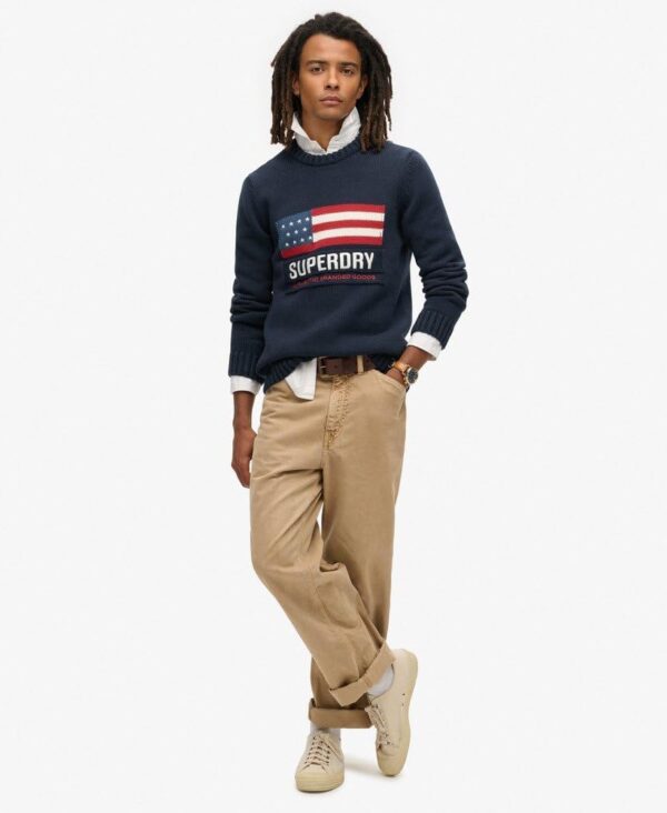 Maglione Superdry Blu Cotone Uomo M6110637A-1