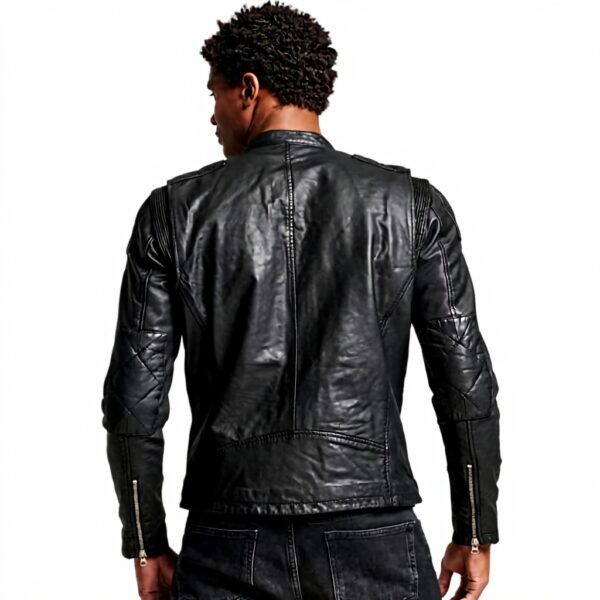 Giacca moto pelle Superdry Moto Racer Jkt Uomo Nero