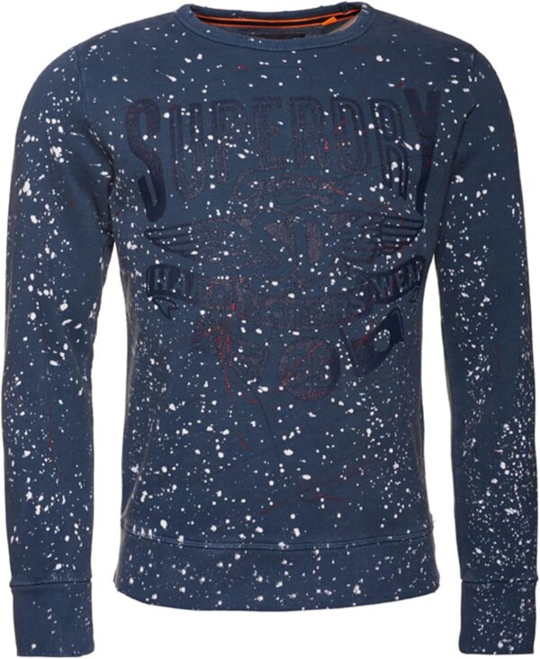 Felpa Uomo Superdry Motorcitycrew Blu Artisan Navy Tf3-0