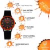 Superdry Orologio Uomo Pelle Nera Quadrante Arancione