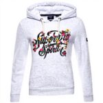 Felpa con cappuccio Superdry donna stile floreale cappuccio