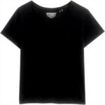 T-shirt Donna Superdry Studios Slub EMB Vee Tee C4 Cotone