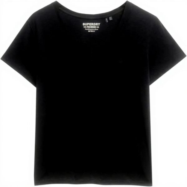 T-shirt Donna Superdry Studios Slub EMB Vee Tee C4 Cotone