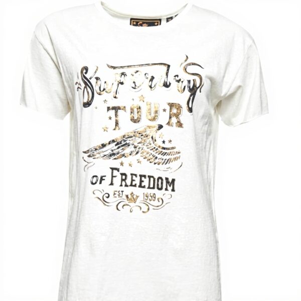 T-shirt Donna Superdry Bianco Cotone G60567SR XS
