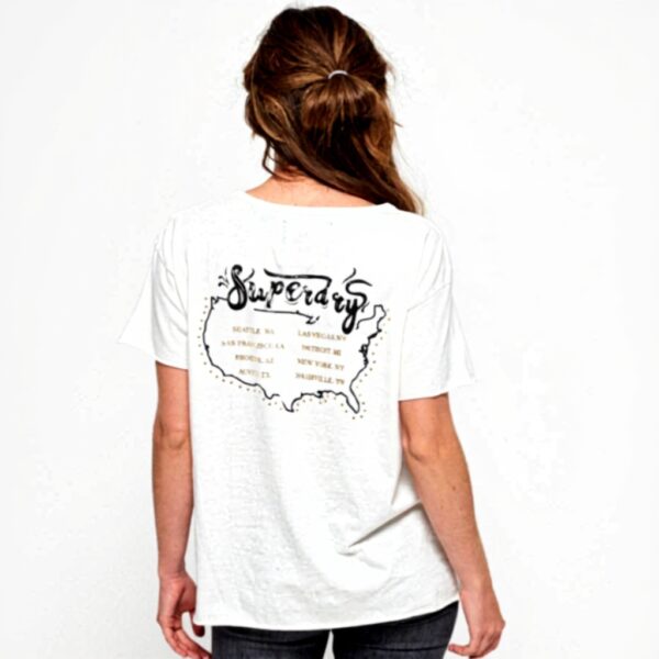 T-shirt Donna Superdry Bianco Cotone G60567SR XS