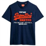 T-shirt Superdry Uomo Blu Cotone M1012001A