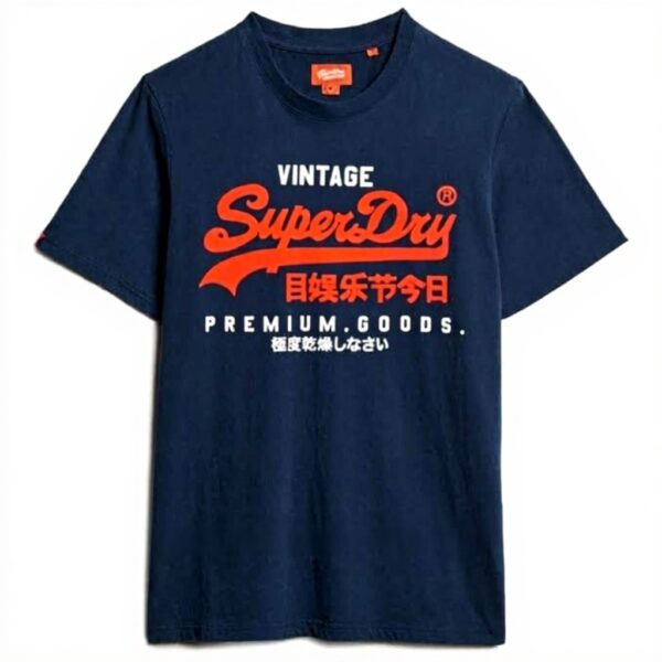 T-shirt Superdry Uomo Blu Cotone M1012001A