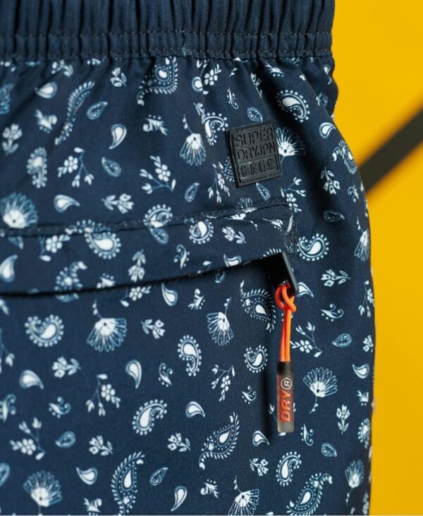 Pantaloncini da bagno Superdry Uomo Echo Racer Navy Paisley-4