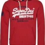 Felpa con cappuccio Superdry Vintage VL Classic Uomo rosso-0