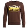 Felpa Superdry Vintage Donna Kaki Scuro Embellish Crew