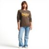 Felpa Superdry Vintage Donna Kaki Scuro Embellish Crew