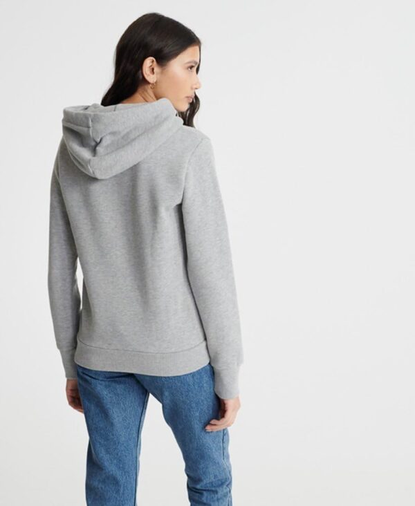 Felpa Donna Superdry VL Stitch Sequin Cappuccio Grigio-2