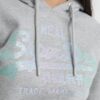 Felpa Donna Superdry VL Stitch Sequin Cappuccio Grigio-4