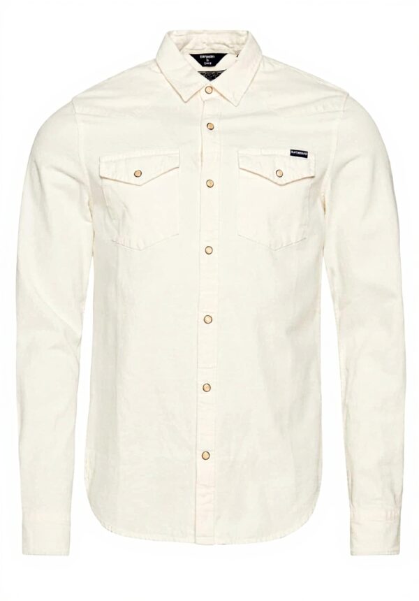 Superdry Vintage Western Shirt Camicia, Allacciatura a Bottoni Uomo